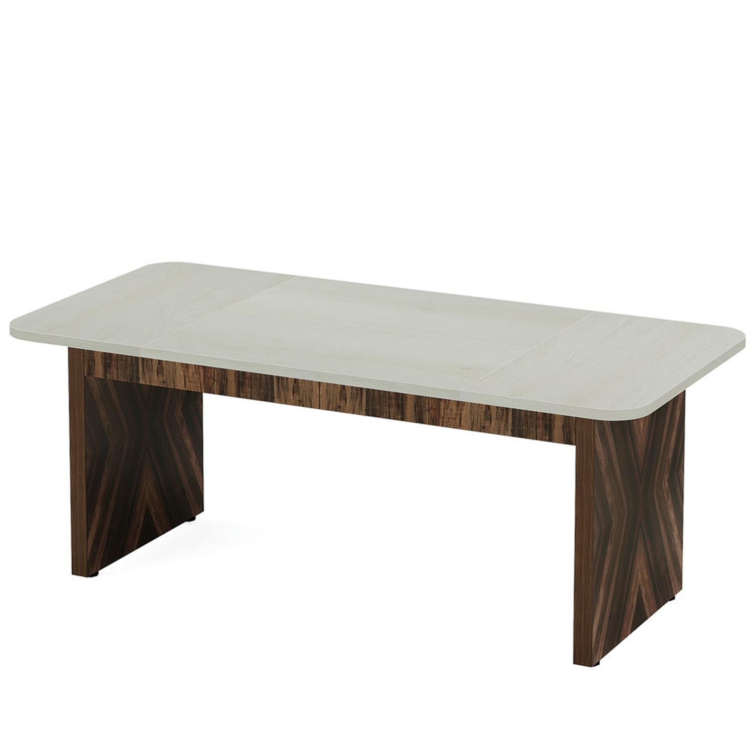 Demi Bonn 70" Wood Executive Computer Desk, Modern Duty Study Writing Gaming Table for Home Office, Rectangle Workstation, Brown