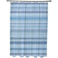 thumbnail image 1 of Simply Daisy 70" W x 73" H Raya De Agua Stripe Print Polyester Shower Curtain, Blue, 1 of 3
