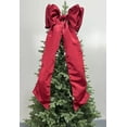 thumbnail image 2 of Burgundy Jumbo Satin Christmas Tree Topper Bow, 22"x56", by My Texas House, 2 of 4