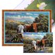 thumbnail image 1 of Kit Punto Cruz Vaca Impreso Hilo Algodón Ecológico Bordado Arte 60x45cm 11CT, 1 of 9
