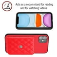 thumbnail image 4 of Allytech iPhone 12 mini Case Wallet with Shoulder Strap, Luxury Back Cover for Girls Women PU Leather Shockproof Cards Holder Stand Magnetic Closure Phone Case for Apple iPhone 12 mini, Red, 4 of 9