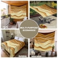 thumbnail image 6 of Coastal Yellow Small Tapestry for Bedroom Wall Hanging Tapestry,Ombre Ocean Wave Stripes Brown Beach Sand Ceiling Backdrop Tapestries Poster Blanket Wall Decor for Teens Room Living Room 23" x 28", 6 of 8