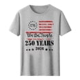 thumbnail image 4 of Mens Fourth of July Shirt Usa 250Th Anniversary Patriotic T-Shirts American Flag Tops Round Neck Short Sleeve Printed Tees, 4 of 5