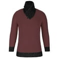 thumbnail image 4 of Men's Knitted Turtleneck Pullover Shawl Collar Sweaters Slim Fit High Neck Long Sleeve Winter Jumper Tops, 4 of 8