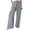 Gray, variant on YIFUNIN Women's Summer Cotton Linen Wide Leg Pants with Button Detail & Elastic Waist, Loose Palazzo Casual Trousers with Pockets,Army Green L
