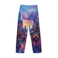 thumbnail image 3 of Lsque Taxi Colorful Town Print Men's Pajama Pants, Lounge Pant - Comfortable Home Wear,Elastic Waistband, Stylish Design-XX-Large, 3 of 9