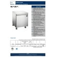 thumbnail image 6 of Heavy Duty Commercial 27" One Door Undercounter Refrigerator, 6 of 7