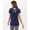 Navy, variant on Boxercraft BW2405 Ladies Bella Crossback Tee-Oxford Heather-XS