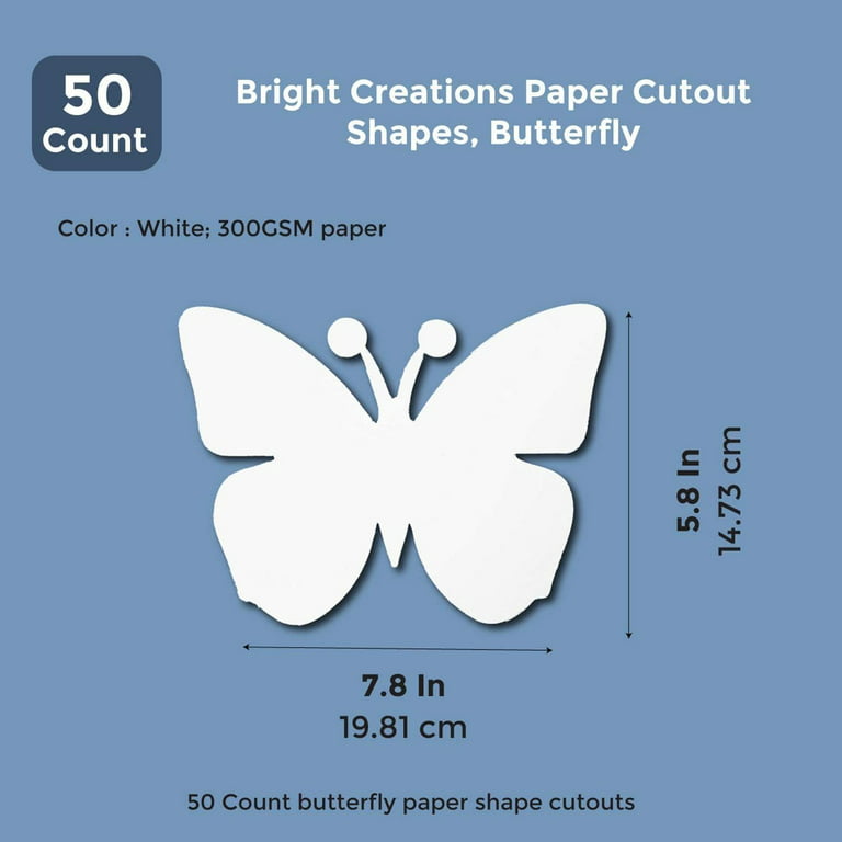 25 Butterfly Butterflies Shapes Die Cuts Made From Pale Very Light