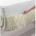 thumbnail image 2 of Leaves Bed Skirt, Symmetrical Layout of Fall Foliage Ornaments Illustration Pattern, Elastic Bedskirt Dust Ruffle Wrap Around for Bedding Decor, 4 Sizes, Ivory Multicolor, by Ambesonne, 2 of 2