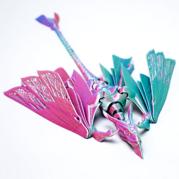 3D Printed pterosaur,Flexible Joint Animal lacertid Figurines,Realistic Eyes, Home Office Decor,Fidget Toy for Adults Teens Boy Festival Gifts