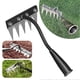 thumbnail image 2 of 5/6/7/8 Teeth Iron Gardening Hoe Weeding Rake Grasping Loosening Soil Garden Weeder Nail Rake Tool Harrow Farm Tool, 2 of 5