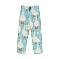 thumbnail image 4 of Fotbe Men'S White Geese And Flowerclassic Pajama Pants With Elastic Waist And Drawstring Pockets，Pajama Pants Mens Lounge Pants Super Soft, 4 of 9
