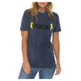 thumbnail image 3 of Plus Size Rock Lightning Bolts Graphic Design Vintage Crewneck Tee - Vintage Denim XL, 3 of 4