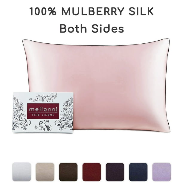 Mellanni Silk Pillowcase for Hair and Skin Both Sides 100 Pure
