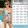 thumbnail image 5 of DISNIMO Girls One Piece Swimsuits Cat Flower Print Kids Sleeveless Bathing Suit Hawaiian Swimwear with Skirt Quick Dry Swim Dress 3-13 Years, 5 of 8