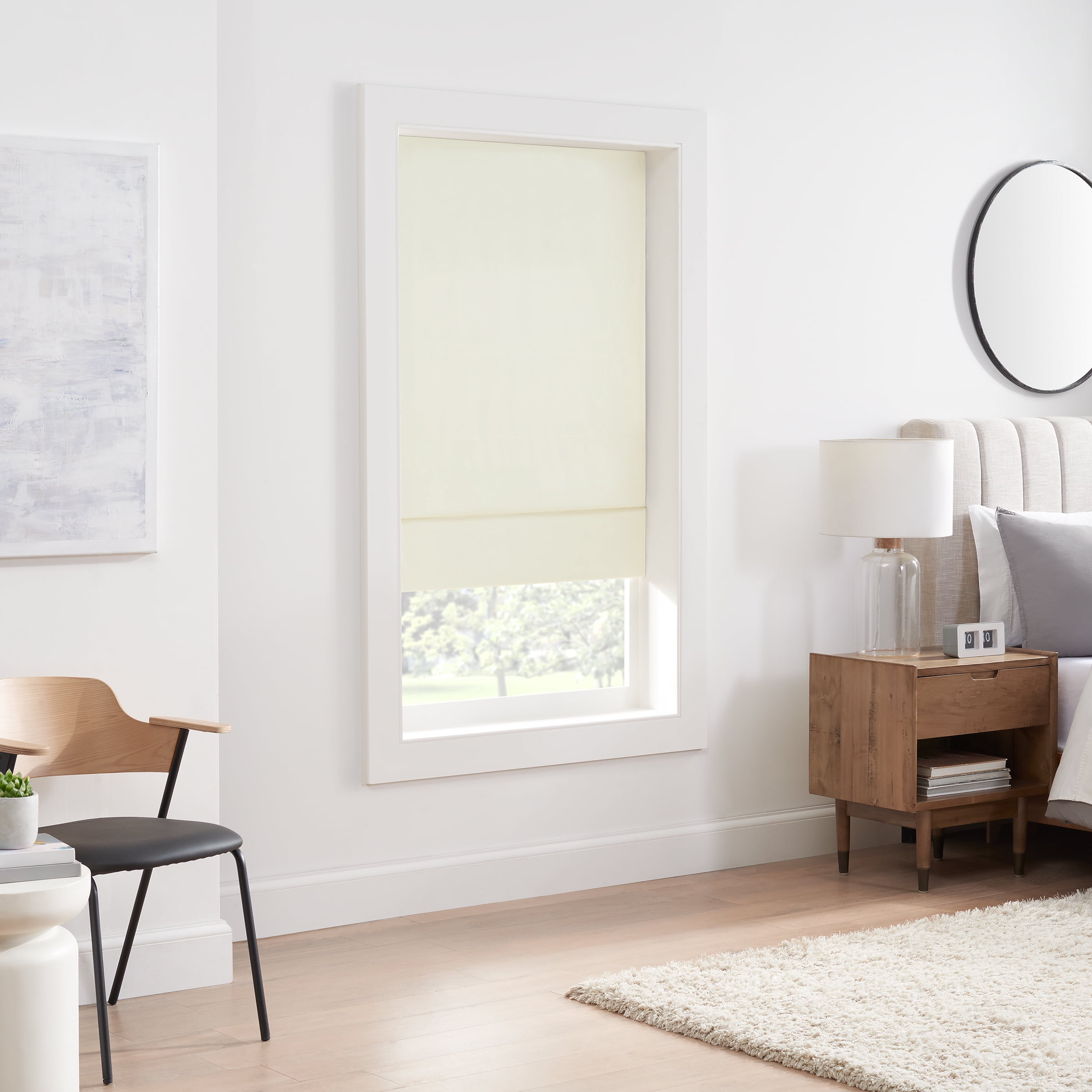 Eclipse Cordless 100% Blackout Polyester Roman Window Shades, 35" x 64"