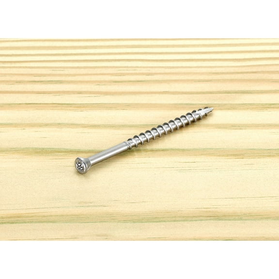 Starborn 5001463 No.7 x 2.25 in. Star Trim Head Stainless Steel Deck Screws, 1 lbs