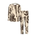 thumbnail image 3 of Mens 2 Pack Pajama Set Long Sleeve Pajamas Top and Pants Pjs Set Loungewear, Sport Baseball Football Basketball, 3 of 6