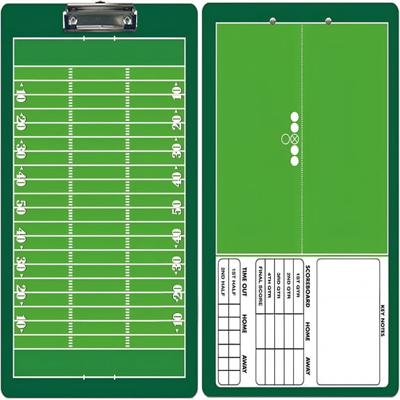 CCOCC Dry Erase Soccer Coaching Board: Double-Sided Football Coaches Clipboard,Tactics Strategy Coach Lineup Board,Football Training Equipment for Coach and Game Plan