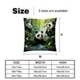 thumbnail image 5 of Panda Covers Set of 2 with Unique Patterns for Bed, Chair Pillow Covers, Decorative Pillows - Available in 16x16, 18x18, 20x20 Inchesfor Various Occasions, 5 of 6