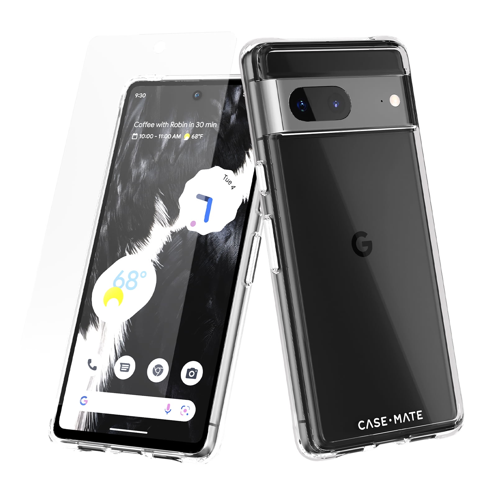 CaseMate Google Pixel 7 Tough Case and Screen Protector Clear