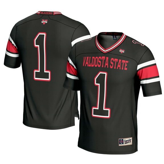 Men's GameDay Greats #1 Black Valdosta State Blazers Football Jersey