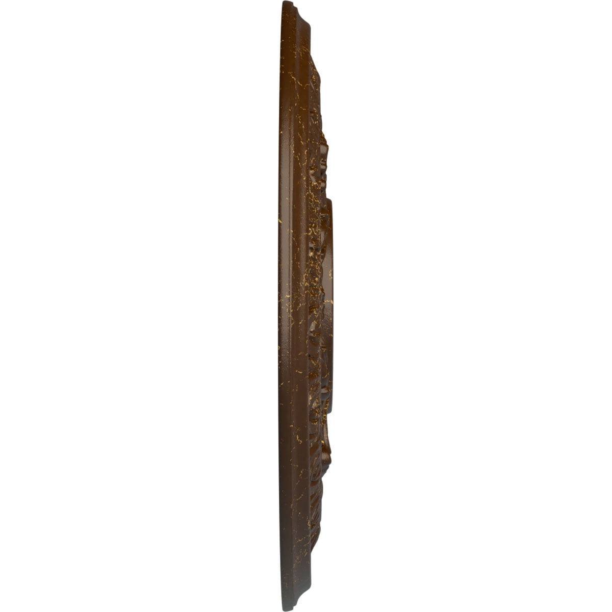 Ekena Millwork 15 3/8"OD x 4 1/4"ID x 1 1/2"P Baltimore Ceiling Medallion (Fits Canopies up to 5 1/2"), Hand-Painted Root Beer Crackle