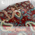 thumbnail image 3 of Red Bandanna Queen Size Comforter Set, Ethnic Indian Style Retro Country Bedding for All Seasons, 4 Pcs Bed Set, 1Quiltcover (90"x92") ,1Sheet(94"x116"), 2Pillowcases (30"x20"), 3 of 9
