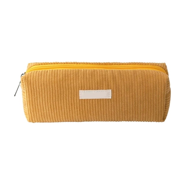 Estuche para lápices de pana con cierre de cremallera,suave tejido flocado,bolsa para bolígrafos,organizador minimalista de papelería para bolígrafos y lápices,bolsa de almacenamiento ligera para