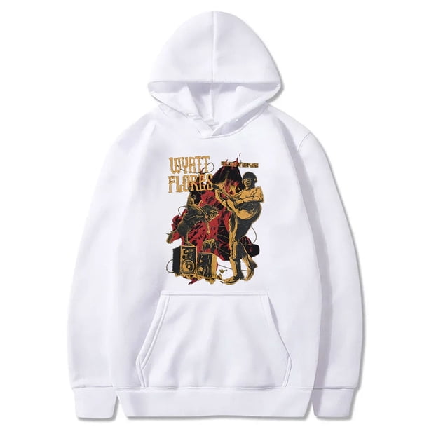 Wyatt Flores Bienvenido a las llanuras sudaderas con capucha Cosplay mujeres hombres moda sudaderas de manga larga,White,XL