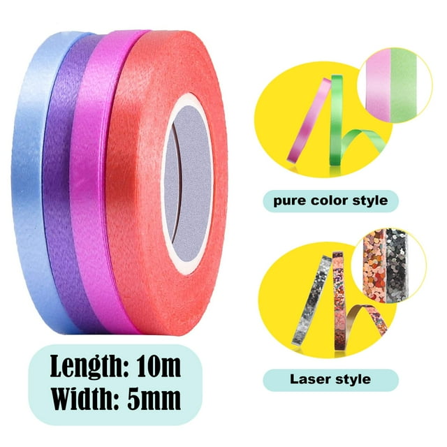 Langgg 49Roll Colorful Balloon Curling Ribbon Set For Various Parties Elegant Decorative Ribbon Plastic 1Set