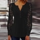 thumbnail image 1 of Puntoco Camisa De Solapa De Manga Larga De Encaje De Temperamento Con Cuello En V De Color Sólido De Verano Para Mujer Liquidación Puntoco Puntoco-1155, 1 of 8