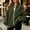 7# Army Green, variant on Zip Up Jacket No Hood Casual Spring Fall Lightweight Oversized Bomber Jacket Women Hoodless Sweat Jacket Brown XL