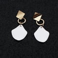 thumbnail image 5 of Grandest Birch 1 Pair Women Dangle Earrings Contrast Color Rhombus Shape Alloy Durable Drop Earrings Lady Accessory Alloy Black, 5 of 8
