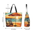 thumbnail image 5 of Naloa Beach Umbrella Sunset Tote Bag for Women Large Capacity Shoulder Bag for College Work Travel Shopping, 5 of 8