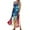 Multicolor, variant on Summer Women's V-Neck Sleeveless Dress Knotted Bust Detail Pleated Waist Flowy Chiffon Dress with Slit Hem for Date Nights,Blue L