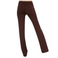 thumbnail image 5 of Ersazi Sweat Pants for Womens Women's Loose High Waist Wide Leg Pants Workout Out Leggings Casual Trousers Yoga Gym Cappris Compression Leggings 1- Brown Leggings for Women XL, 5 of 6