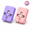 Purple and pink, variant on 2 Pack 3 in 1 Retractable Multi Charging Cable with Phone Stand, TPE Macaron Compact Charger Cord for USB-C, Micro USB, and 8-Pin Devices, Portable Travel Cable for Desk, Car, Bag, and Everyday Use