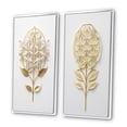 thumbnail image 3 of Designart "Golden Elegance Flower of Life II" Abstract Botanicals Framed Wall Art Set Of 2 - Modern Gold Framed Wall Art Set Of 2, 3 of 6