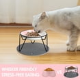 thumbnail image 7 of Ceramic Elevated Cat Food Bowls, with Non-Slip Mat,Raised Cat Bowls for Indoor Cats, Ceramic Cat Food Bowls with Stand,Cat Bowl Whisker Friendly(Black+Pink), 7 of 7