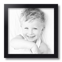 ArtToFrames 12x12 Inch Satin Black Picture Frame, This Black Wood Poster Frame is Great for Your Art or Photos, Comes with Regular Glass (4654)