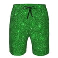 thumbnail image 3 of Fotbe Green Glitter Trajes de Baño Estampados para Hombre, Shorts de Verano de Secado Rápido, Ropa de Playa, Bañadores-XX-Large, 3 of 6