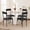 4 PCS, variant on Bar Stools Set of 2/4 with Backrest and Footrest, Counter Height Barstools for Kitchen Island, Home Bar, Game Room, Easy Assembly, Upholstered Seat, Steel and MDF Construction, Black
