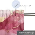 thumbnail image 5 of Gold Pink Abstract Marble Window Curtain Valances Luxury Elegant Texture Modern Rod Pocket Window Valance for Living Room Bathroom Bedroom Kitchen 54 by 18 in, 1 Panel, 5 of 6