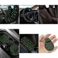 thumbnail image 2 of LedBack Aztec Cactus Print Car Seat Cover Full Set Breathable Car Front/Rear Seat Cover, Steering Wheel Pads Seatbelt Cover Car Armrest Pad Cover Car Coasters Keychain for Women Men, 2 of 3
