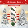 thumbnail image 5 of CZBZ 7FT Christmas Tree, Pre-Lit Artificial Flocked Full Tree with Pine Cones, 1124 Branch Tips, 45 Natural Pinecones, Holiday Decoration with Metal Stand for Indoor Outdoor Party, 5 of 10