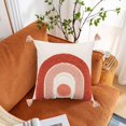 thumbnail image 4 of Funda de almohada tejida Ins, de almohada decorativas con mechones con borlas de cojín para sofá de granja, sofá, silla - 45x45cm Arco iris 45x45cm perfecl Funda de almohada borlas, 4 of 8