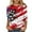 F-Multicolor, variant on American Flag Womens T Shirt 4th of July Shirt for Women Patriotic Womens Tee Patriotic Womens T Shirt Women's Fashion Tees Casual Crewneck 3/4 Sleeve Loose T Shirt Ladies Blouses Shirts
