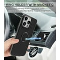 thumbnail image 6 of iPhone 14 Pro Max Case with Ring Holder Magnetic Kickstand, Slim Thin TPU [Soft Microfiber Lining] Anti-Scratch Matte Full-Body Shockproof Protective Phone Case for iPhone 14 Pro Max Black, 6 of 12